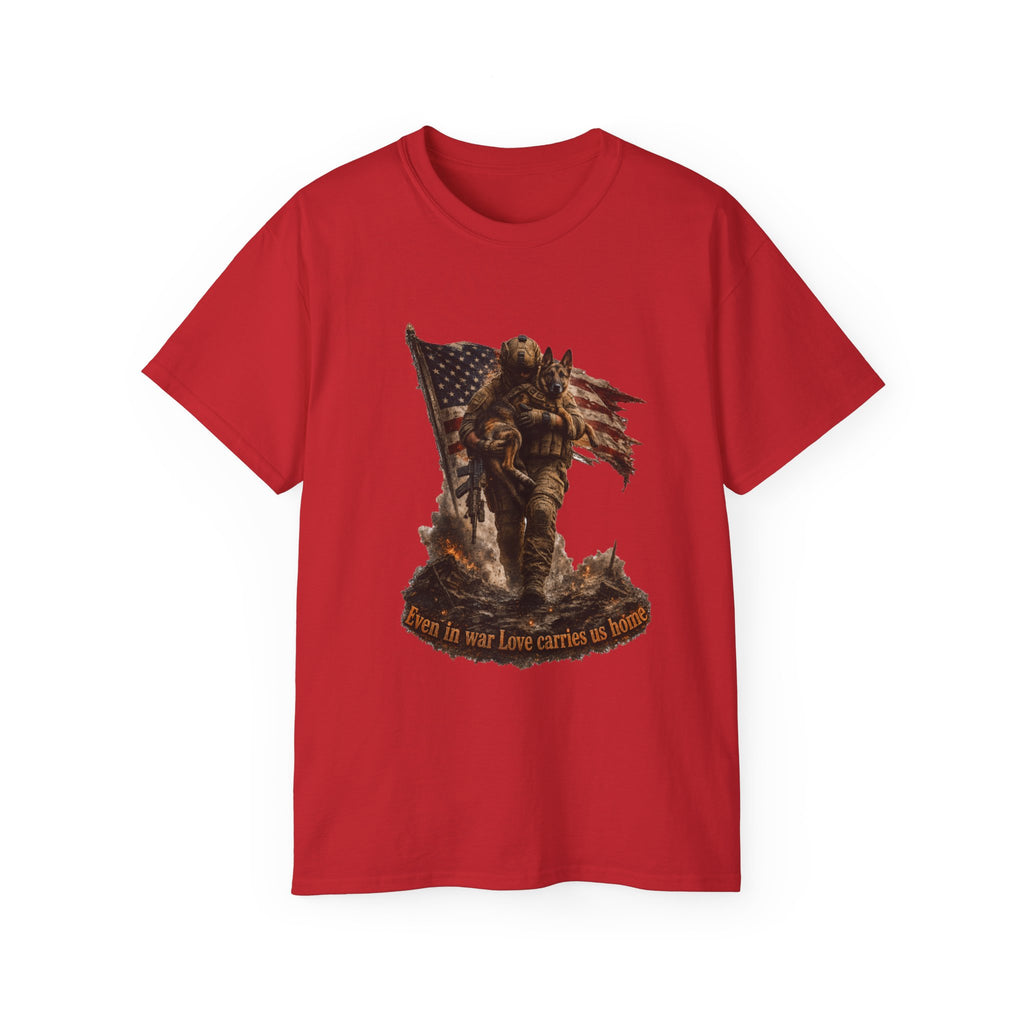 Patriotic Firefighter T-Shirt — "Here in Our Time Comes to Stand" Vintage Rescue Tee