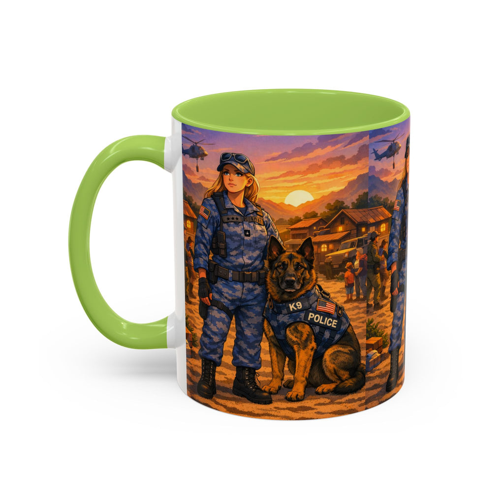Police K9 Handler Coffee Mug — Tribute Accent Ceramic Mug (11/15oz)