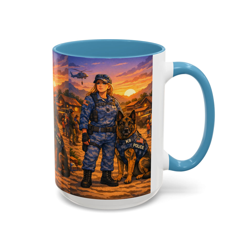 Police K9 Handler Coffee Mug — Tribute Accent Ceramic Mug (11/15oz)