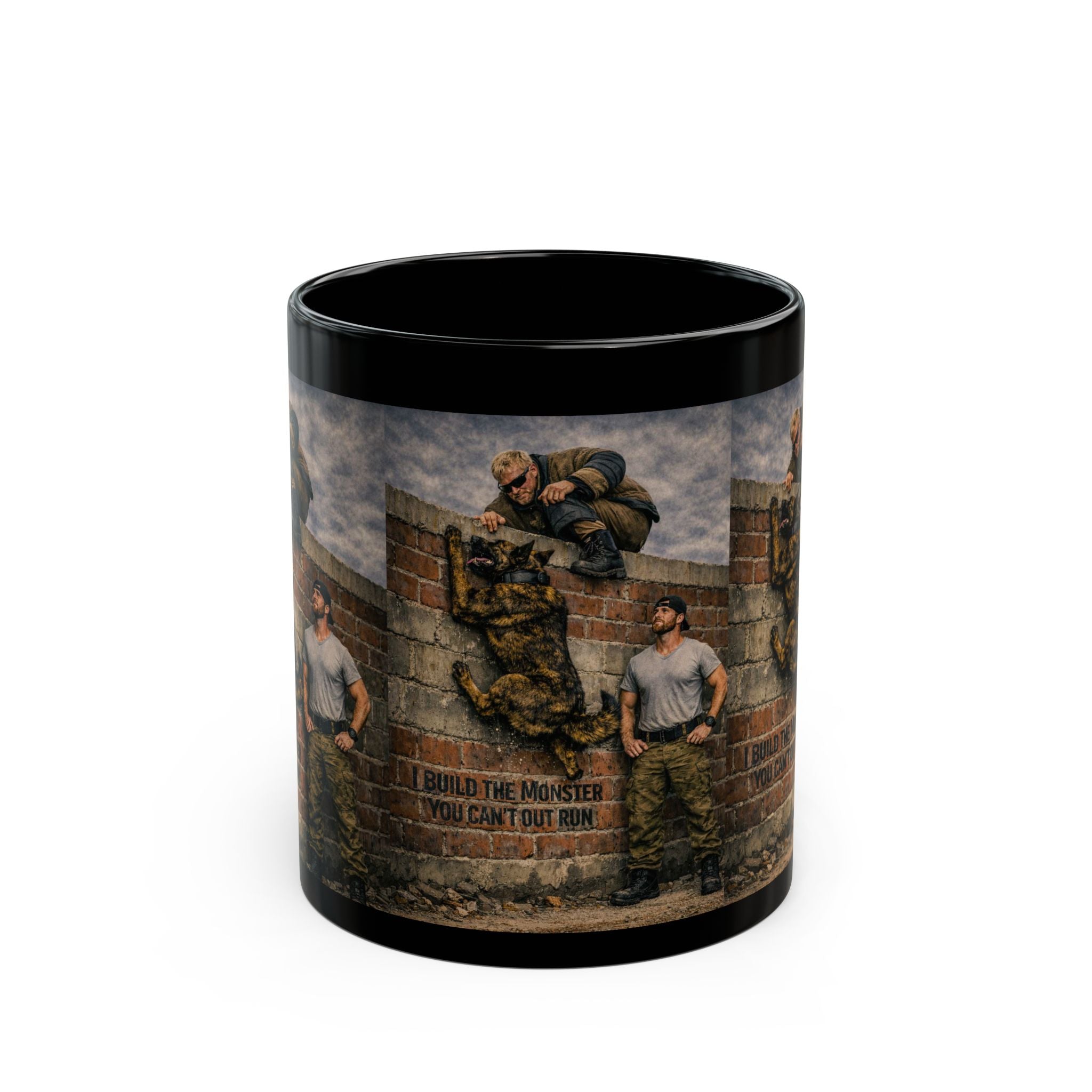 Military Training Mug – 'You Didn't Build the Monster, You Can't Put Him Down' Combat Camouflage Coffee Cup