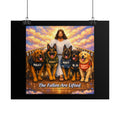 Rolled Poster — "The Fallen Are Lifted" Jesus with K-9, Police, Army & Search Rescue Dogs