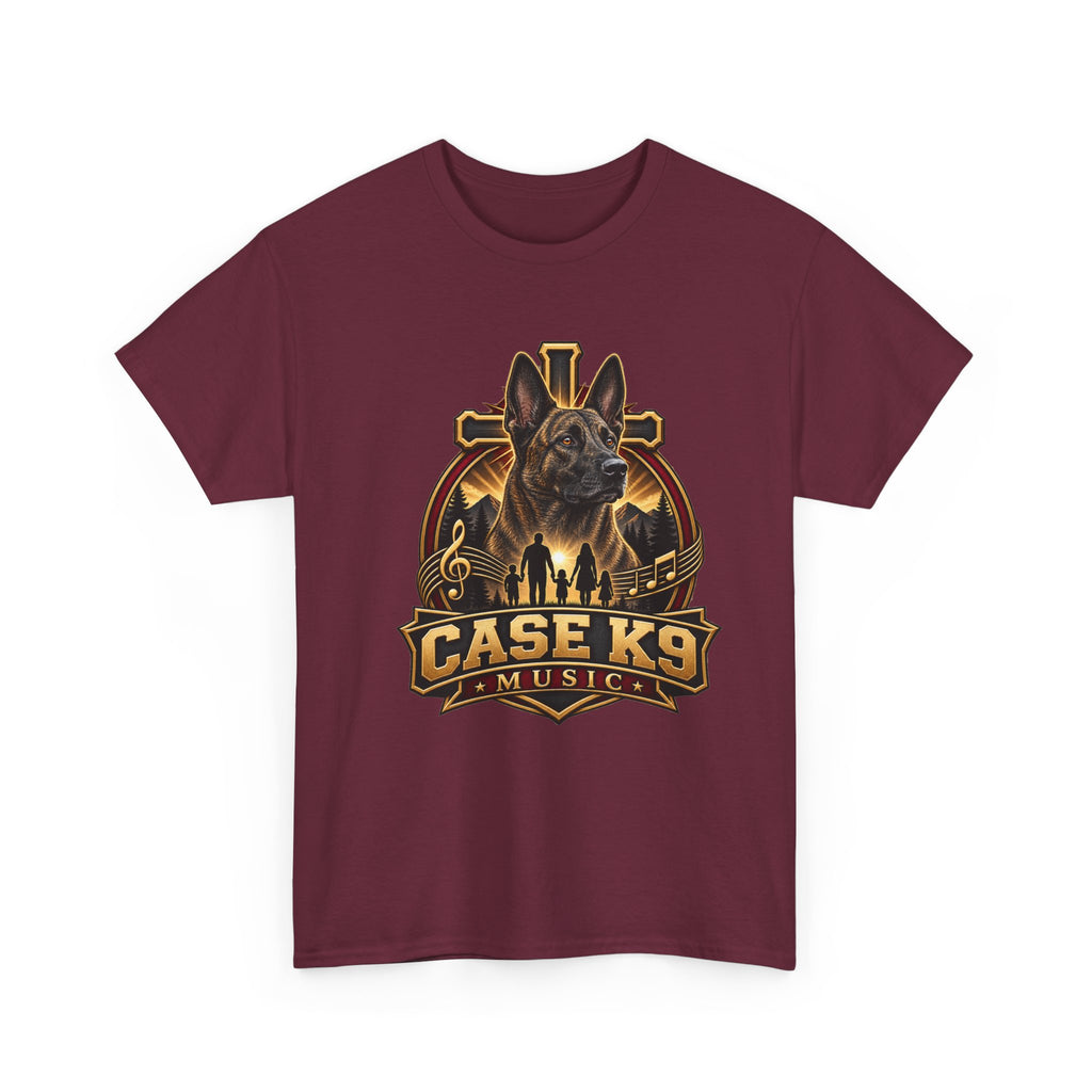 CASE K9 Music Graphic Tee — German Shepherd K9 Logo Shirt