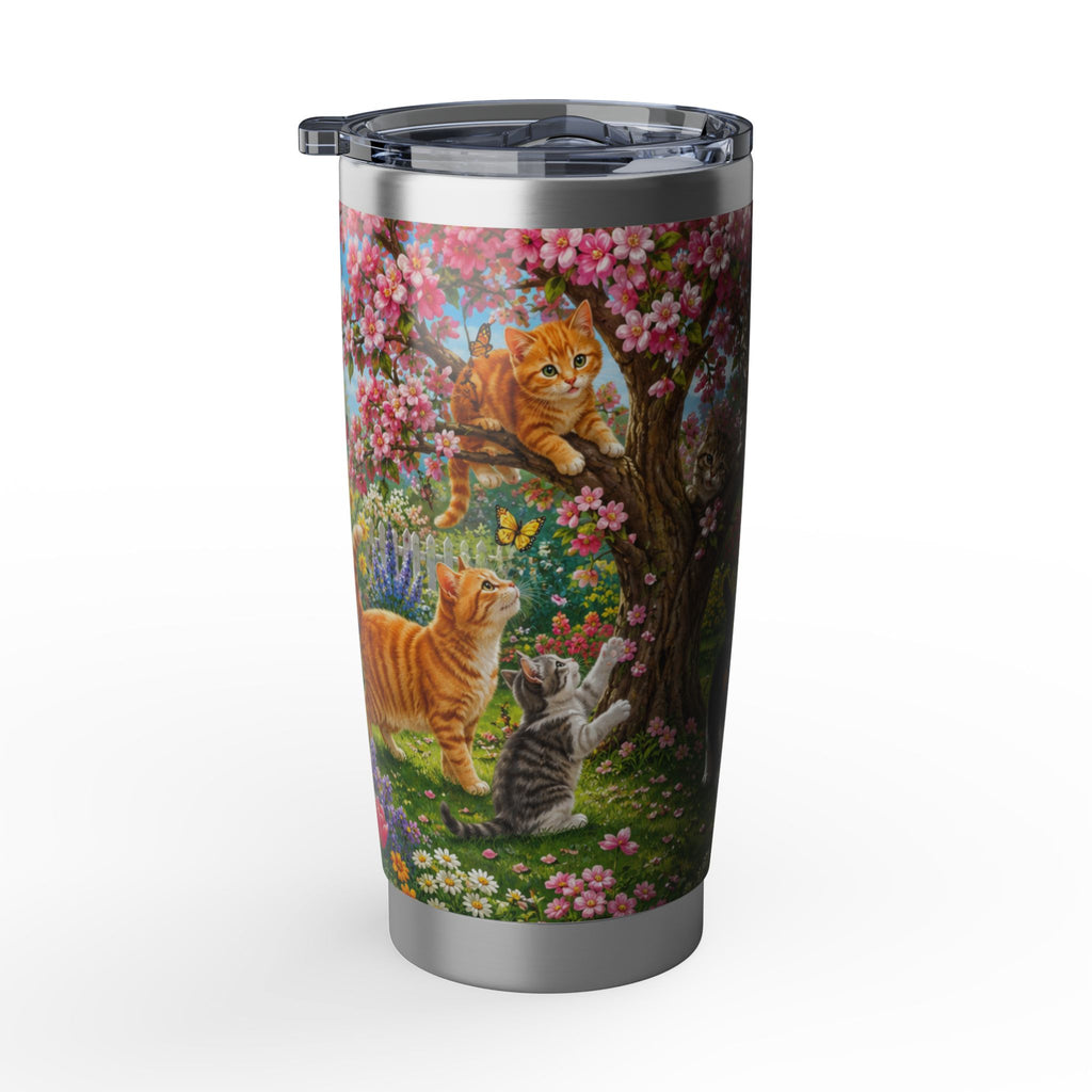 Cat Garden 20oz Tumbler – Spring Floral Cats Travel Mug