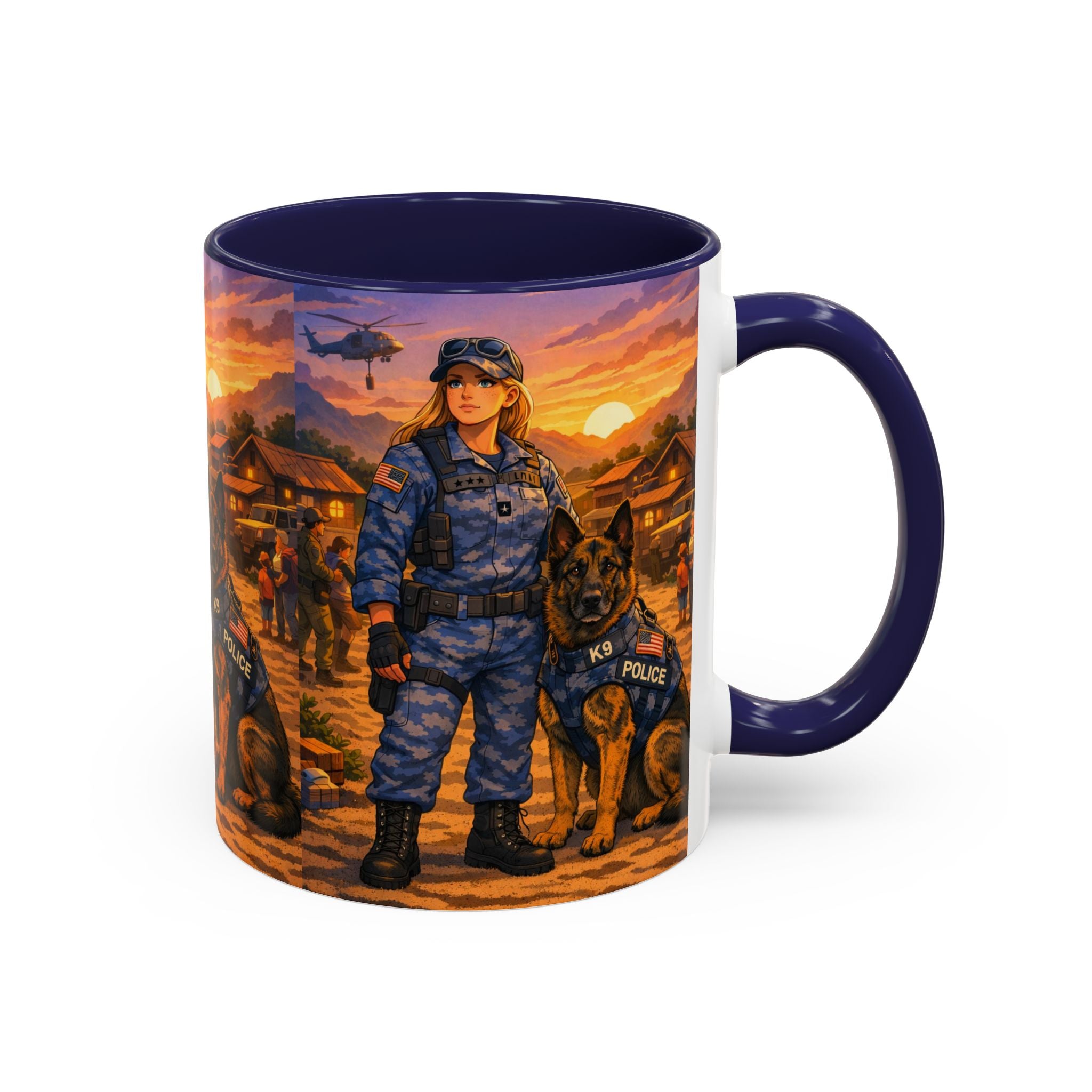 Police K9 Handler Coffee Mug — Tribute Accent Ceramic Mug (11/15oz)