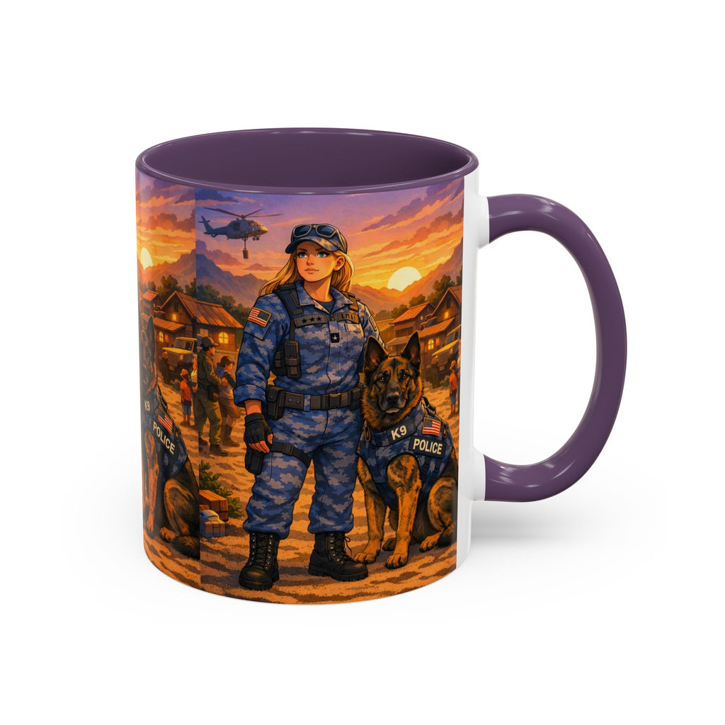 Police K9 Unit Coffee Mug — Female Officer & K9 Tribute (11/15oz)
