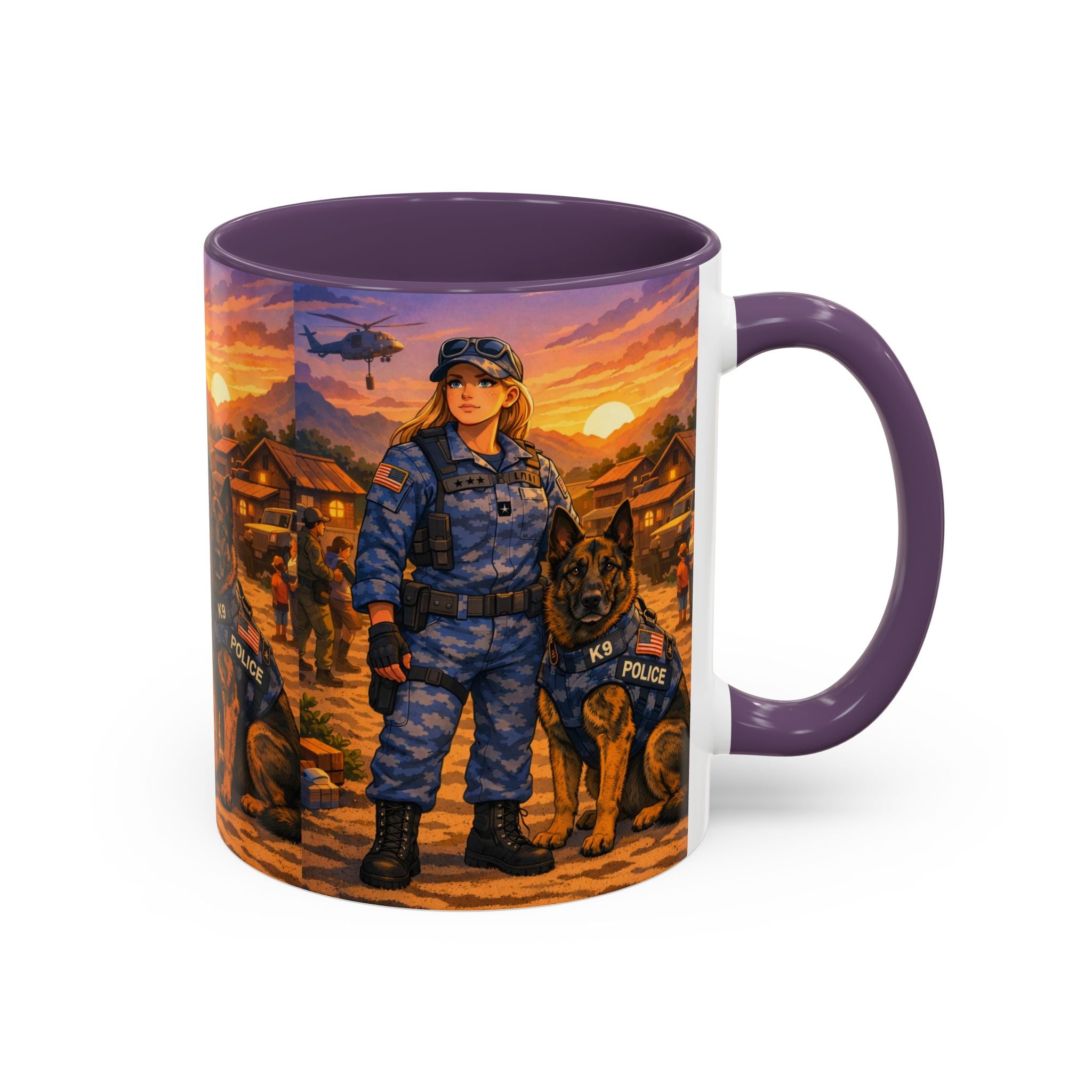 Police K9 Unit Coffee Mug — Female Officer & K9 Tribute (11/15oz)