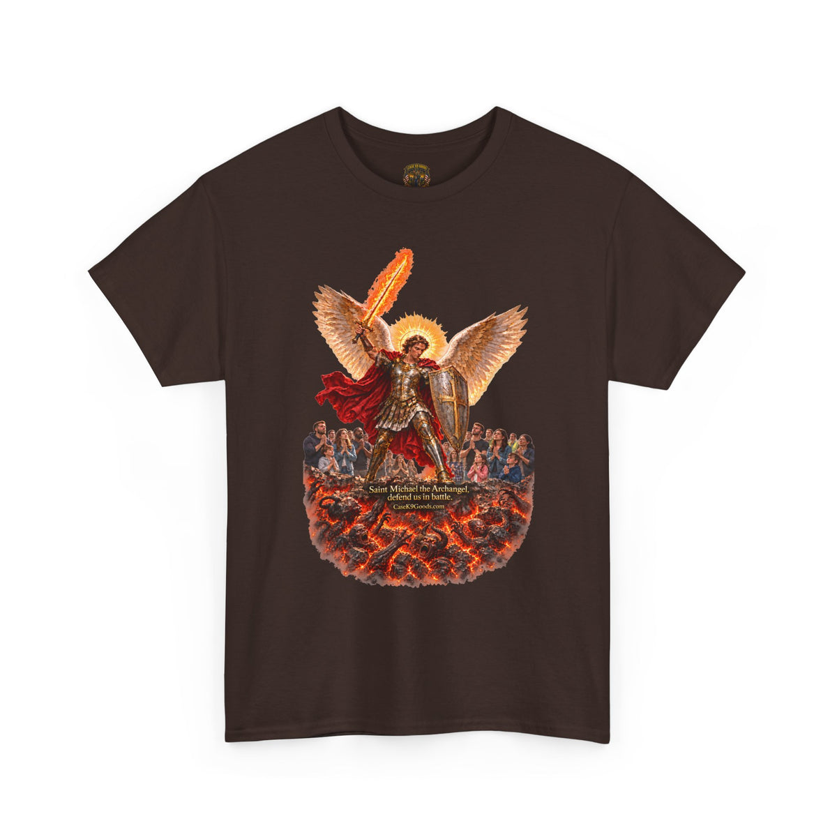 Archangel Michael T-Shirt — Saint Michael Save Us in Battle Graphic Tee