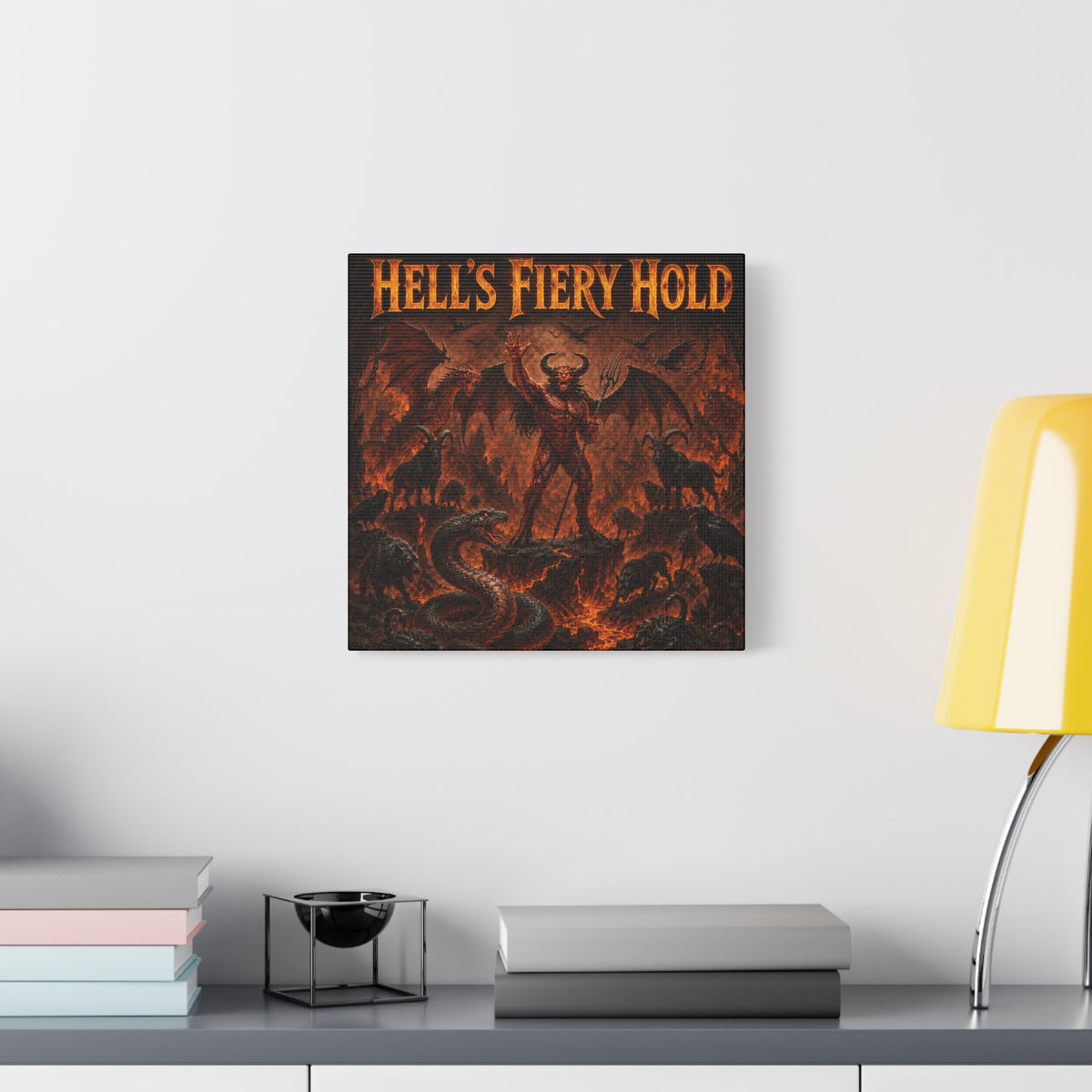 Hellish Demon Canvas Print — Stretched Matte Wall Art (1.25")