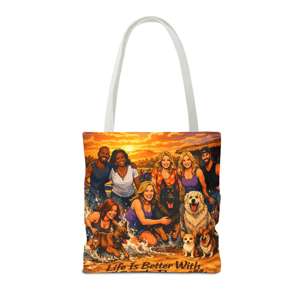 Tote Bag — "Life Is Better With Sandy Paws" Beach Dog Lovers Tote
