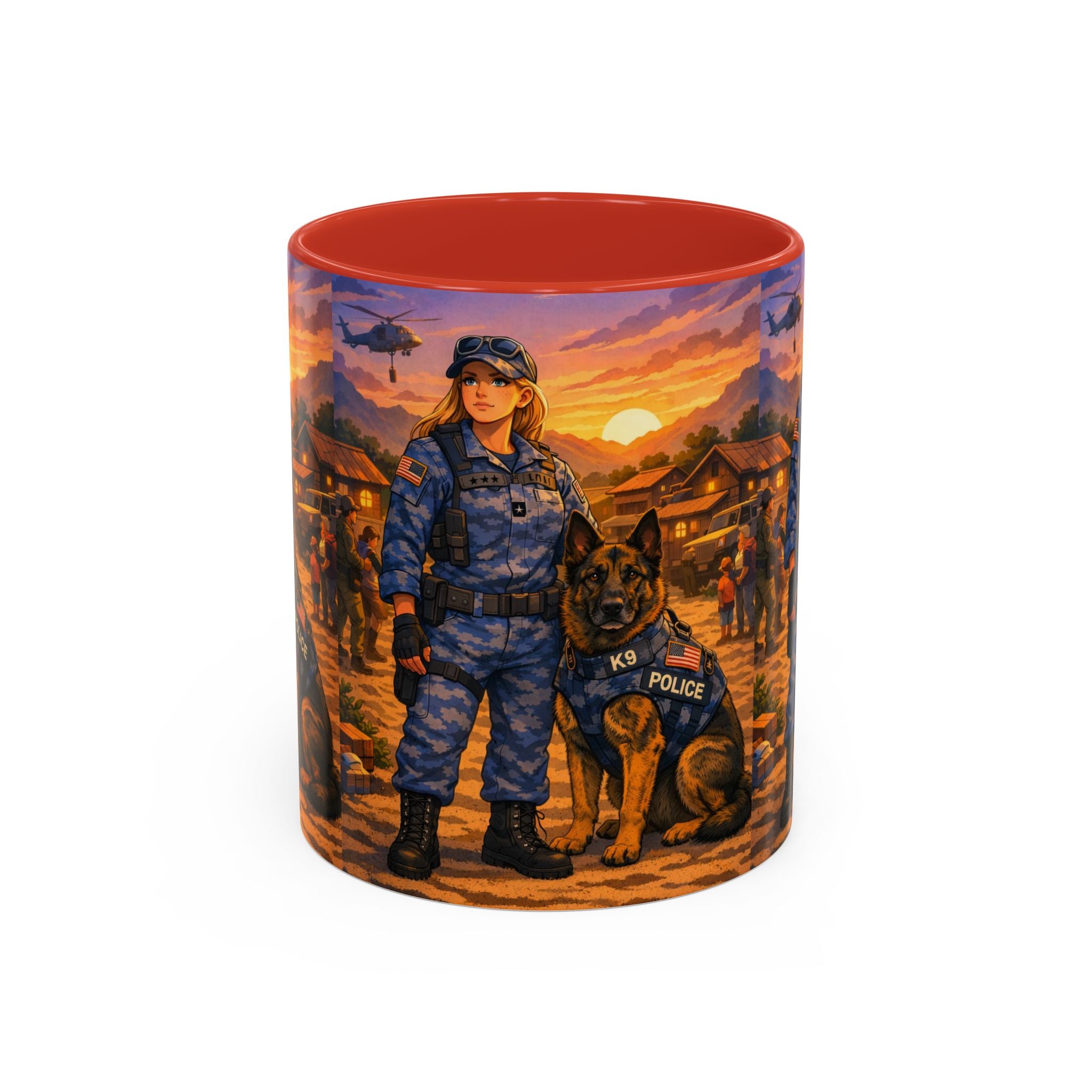 Police K9 Handler Coffee Mug — Tribute Accent Ceramic Mug (11/15oz)