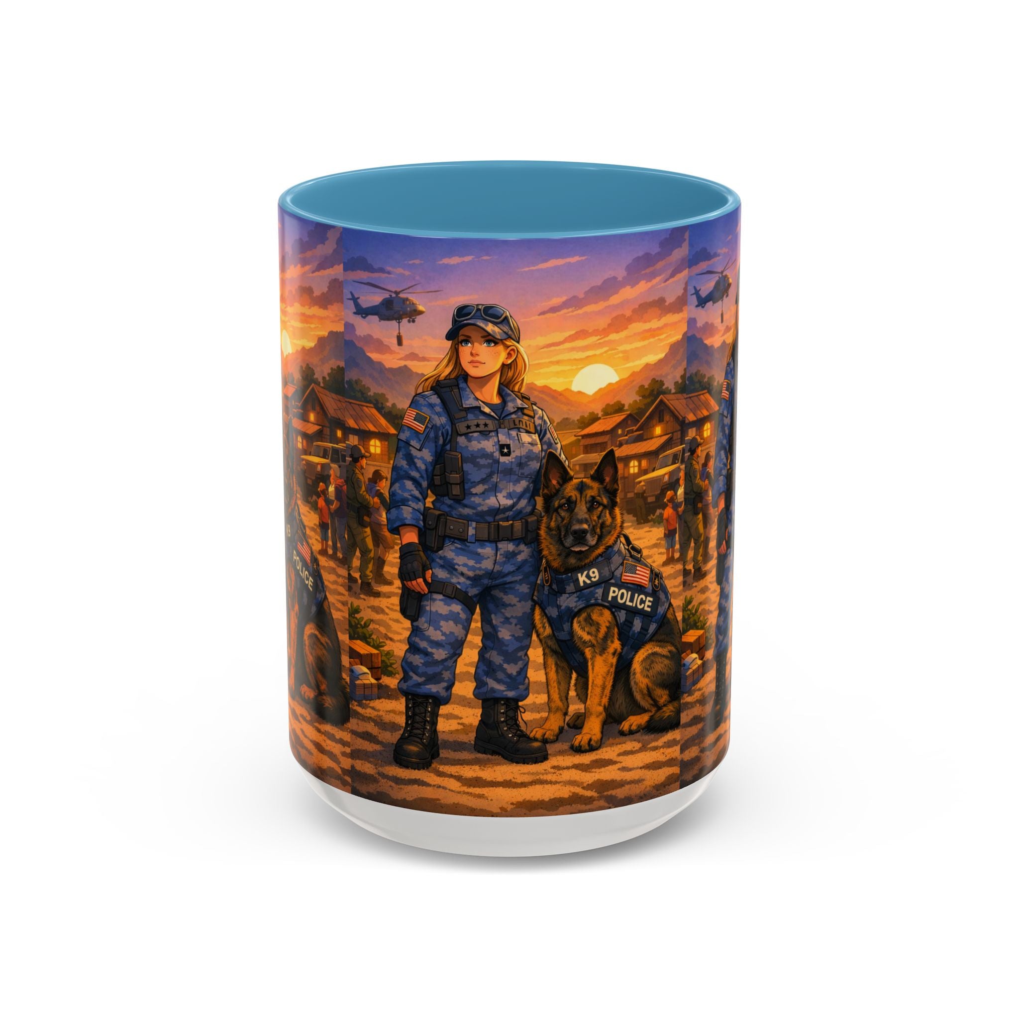 Police K9 Unit Coffee Mug — Female Officer & K9 Tribute (11/15oz)