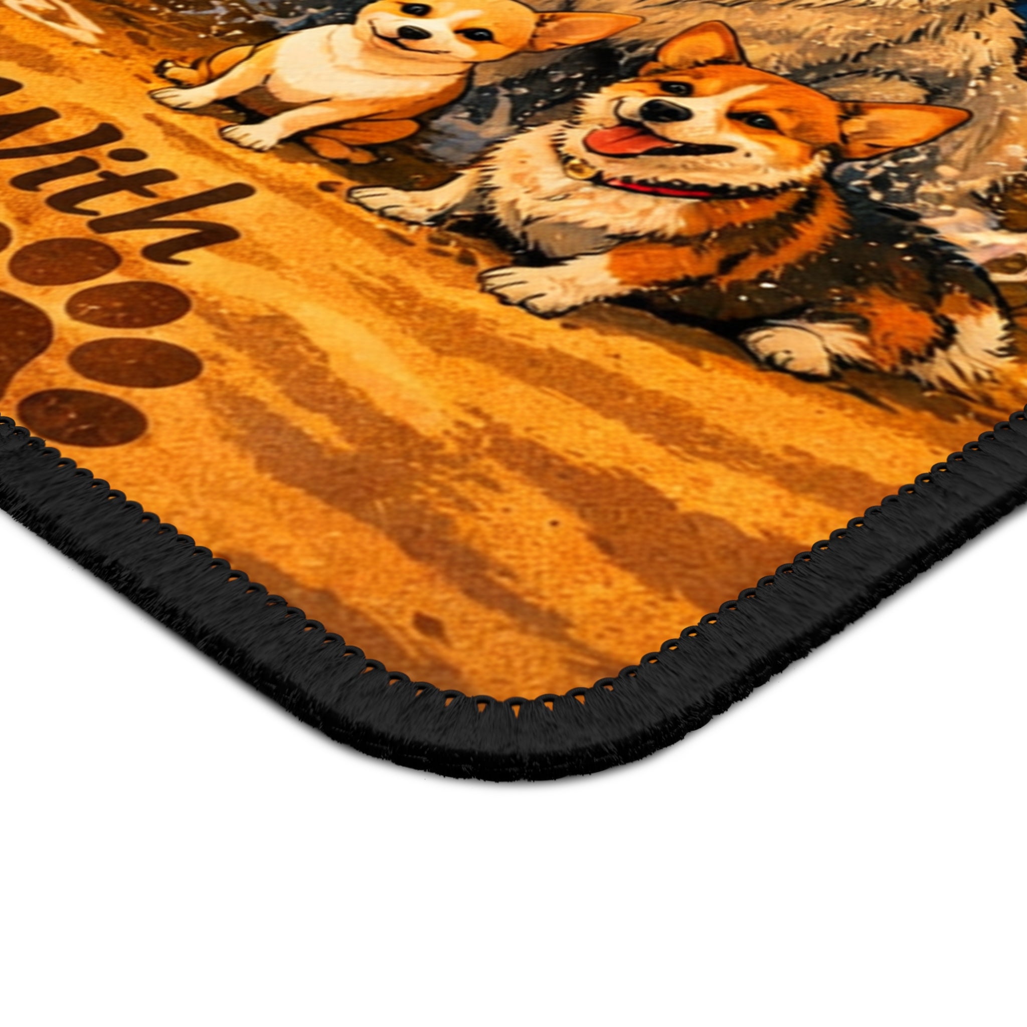 Gaming Mouse Pad — "Life Is Better With Sandy Paws" Dog Beach Design