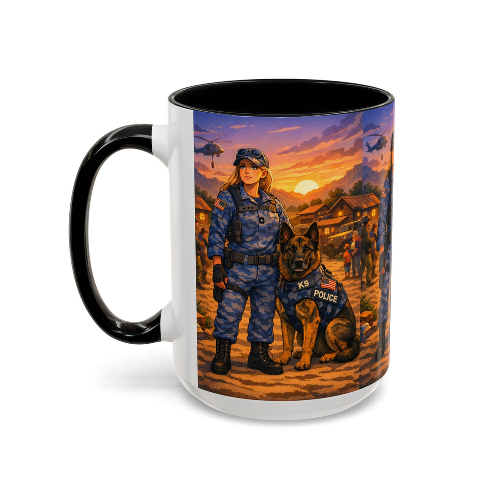 Police K9 Handler Coffee Mug — Tribute Accent Ceramic Mug (11/15oz)