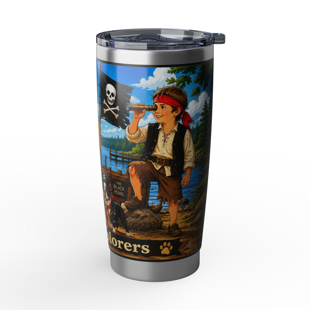 Adventure Kids and Frenchies Tumbler — “Little Explorers” Pirate & Wilderness 20oz Travel Mug