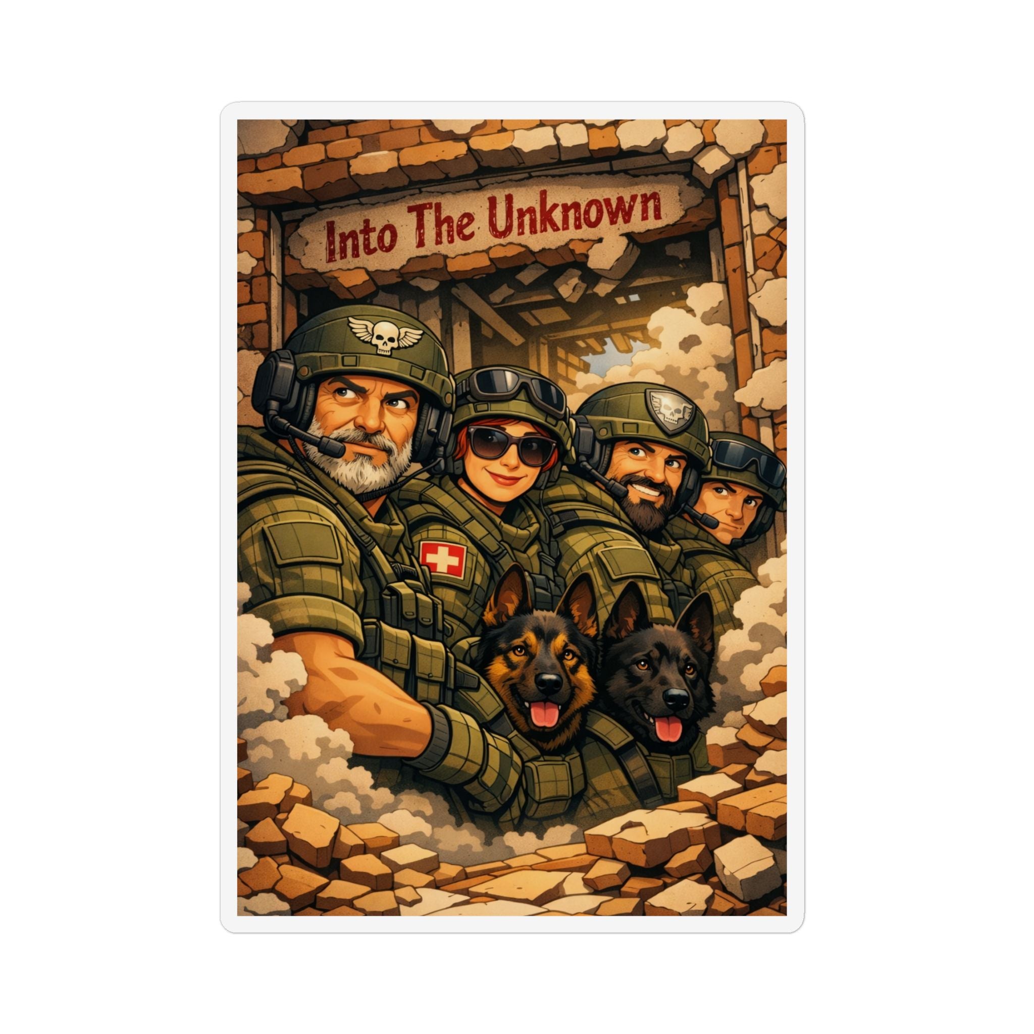 Into The Unknown Military K9 Crew Magnet