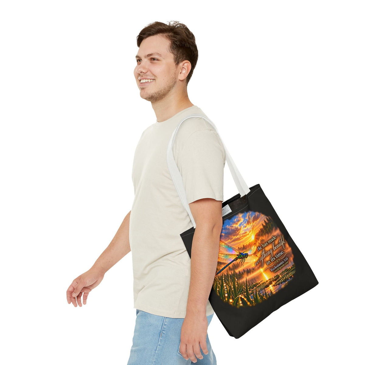 He Has Made Everything Beautiful Tote Bag – Inspirational Nature Sunset Design
