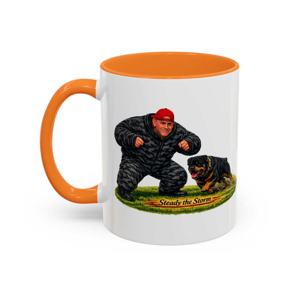 Steady the Storm Rottweiler & Handler Coffee Mug — Dog Lover Gift (11oz/15oz)