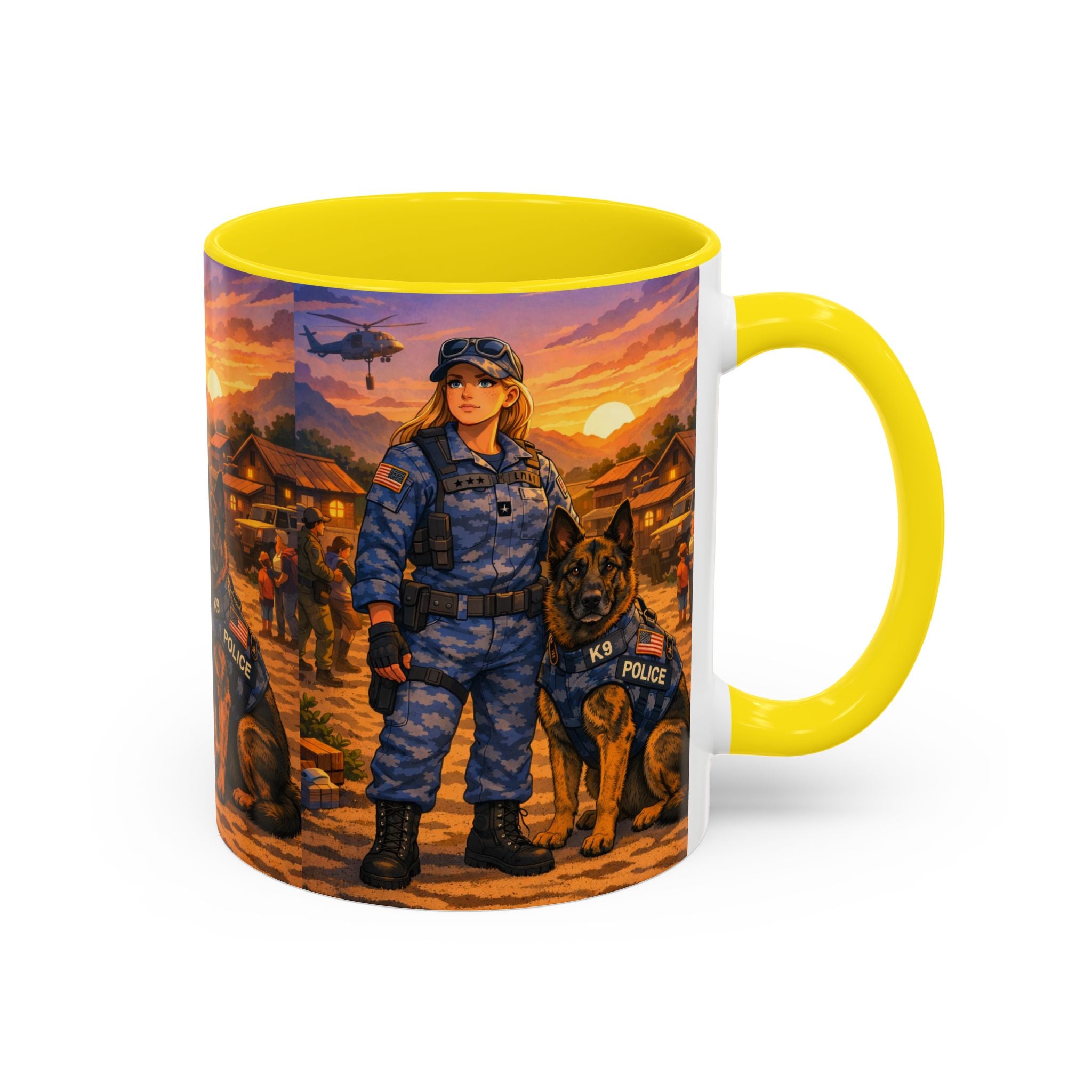 Police K9 Handler Coffee Mug — Tribute Accent Ceramic Mug (11/15oz)