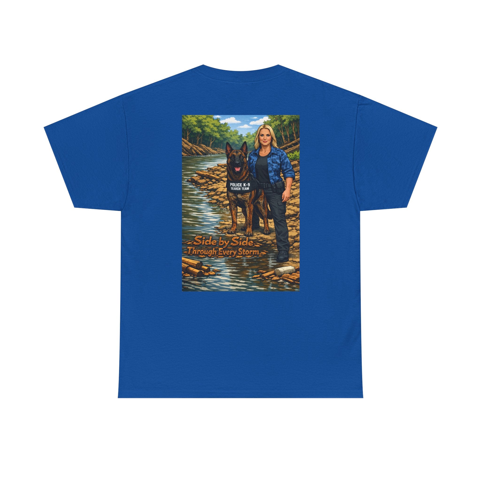 Police K9 Partner T-Shirt — "Side by Side Through Every Storm" Memorial Tee