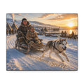 Northern Spirit Husky Sled Matte Canvas Print