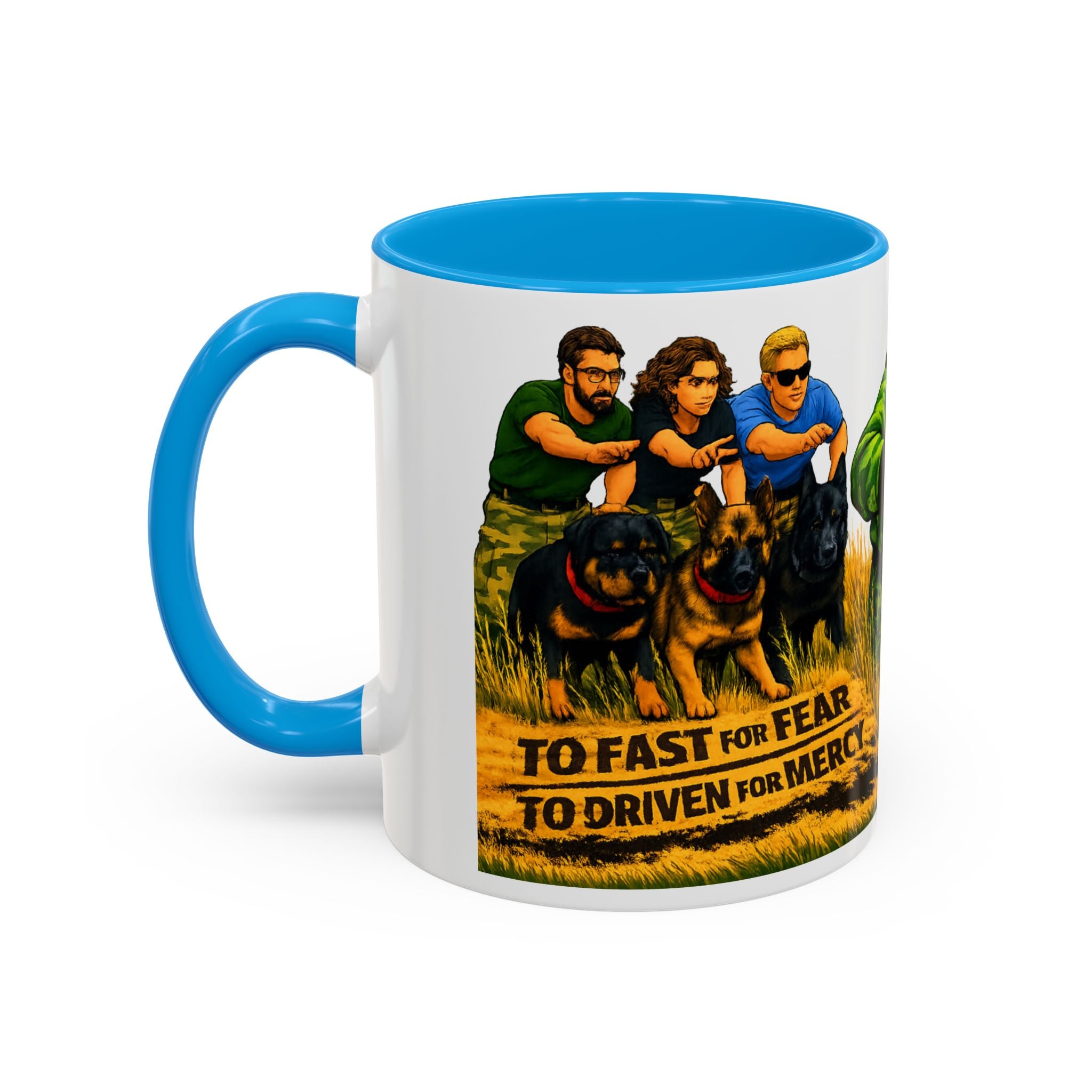 K9 Team Training Day Mug — 'No Fear, No Mercy' Coffee Cup