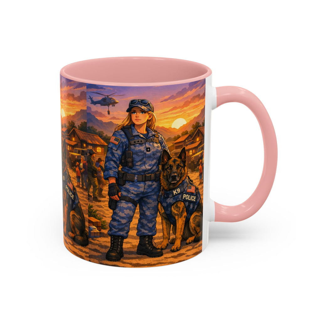 Police K9 Handler Coffee Mug — Tribute Accent Ceramic Mug (11/15oz)