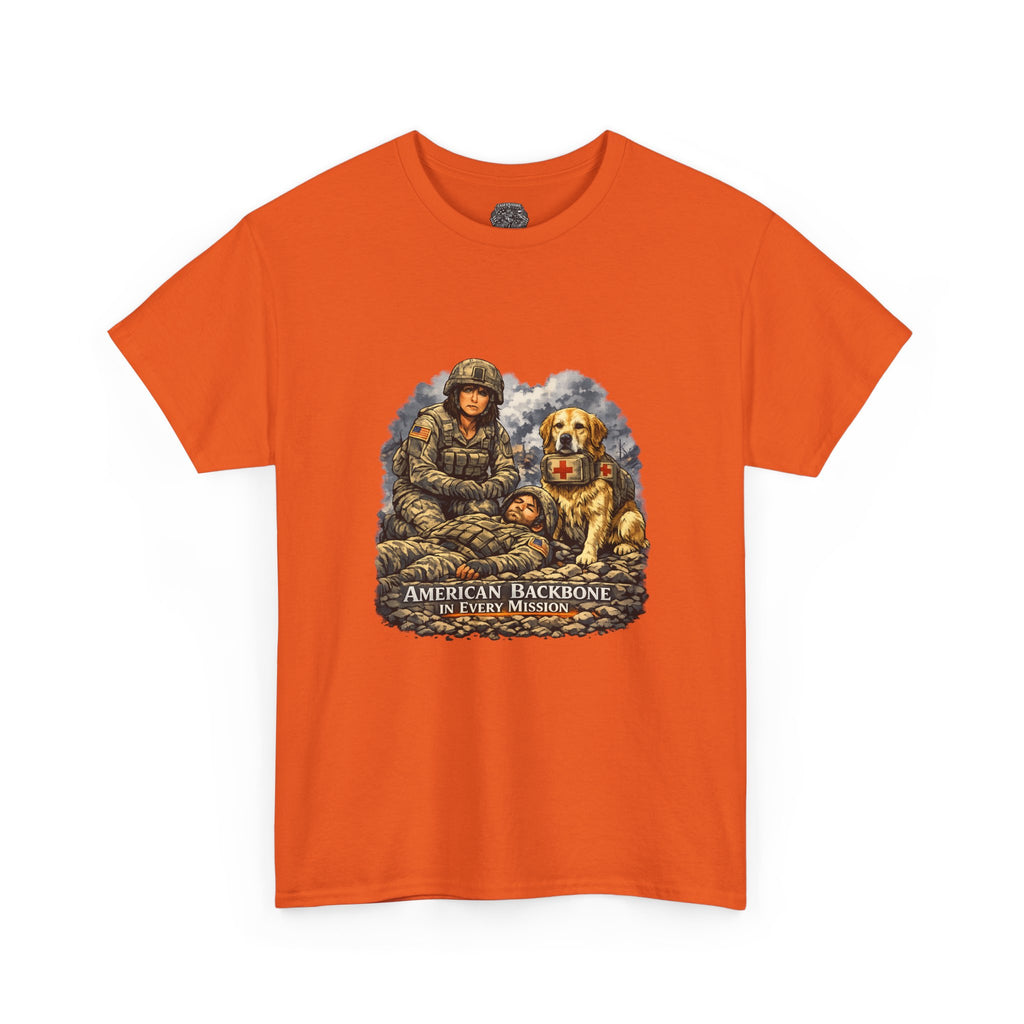 Military Veteran T‑Shirt - "American Backbone" Combat Medic Design