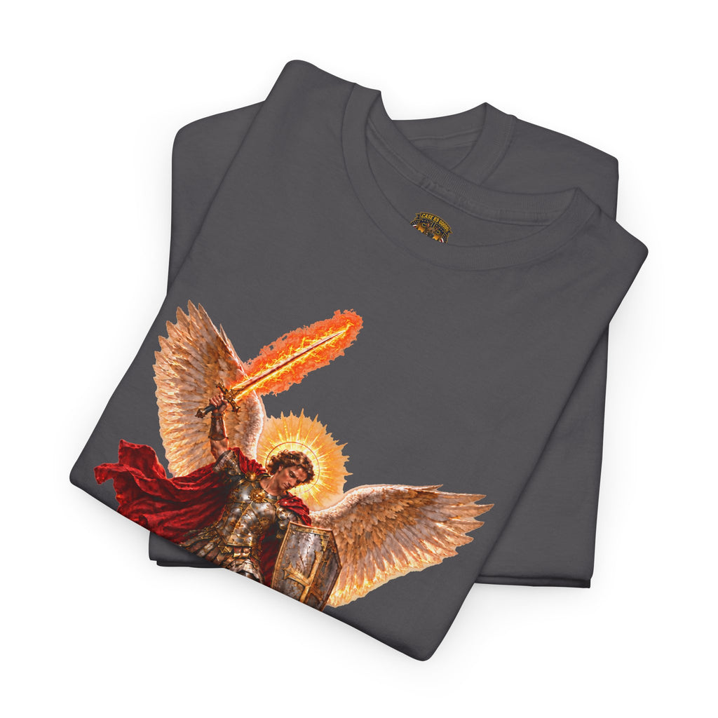 Archangel Michael T-Shirt — Saint Michael Save Us in Battle Graphic Tee