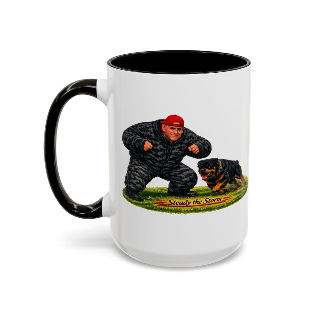 Steady the Storm Rottweiler & Handler Coffee Mug — Dog Lover Gift (11oz/15oz)