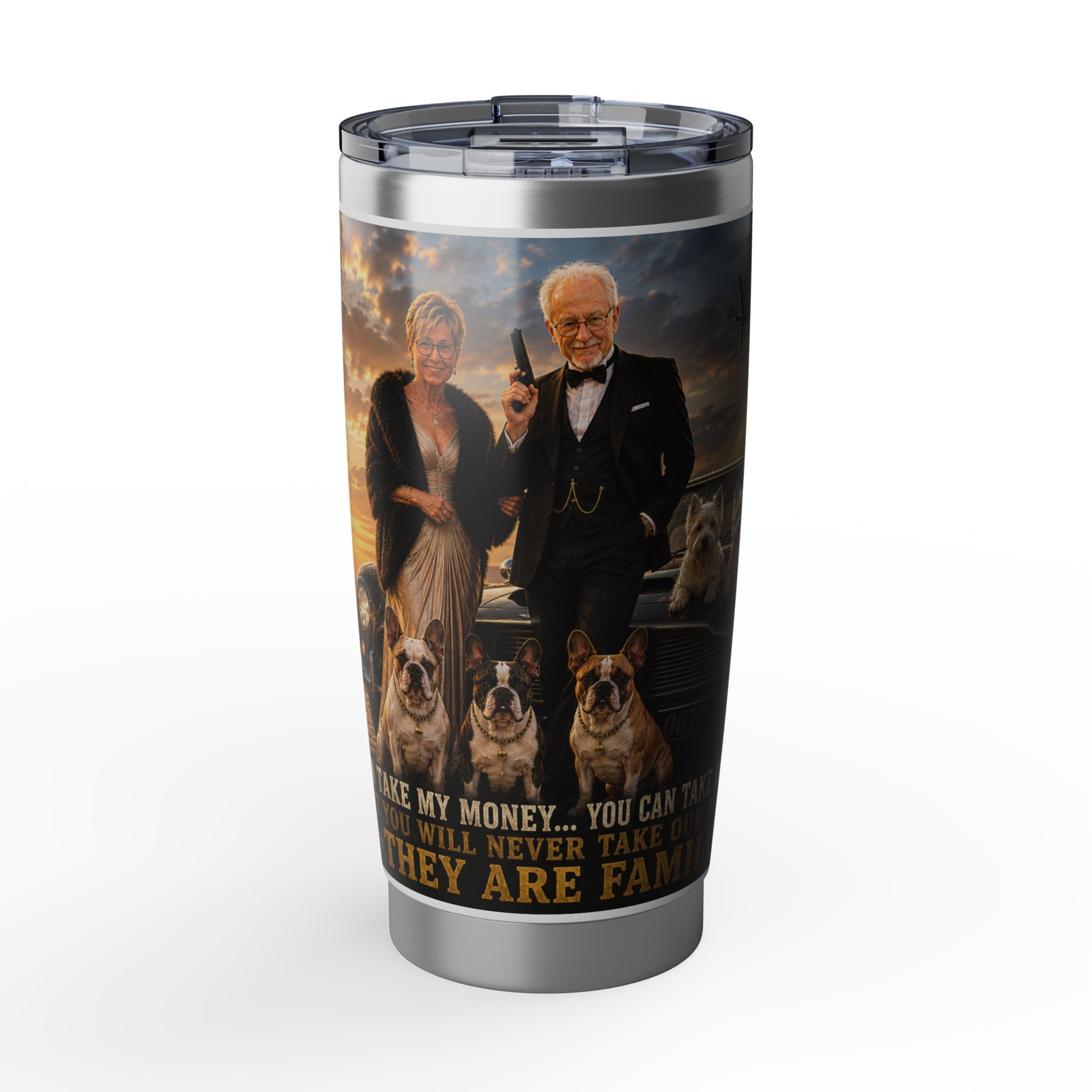 Gangster Boston Terrier Travel Mug-Vagabond 20oz Tumbler