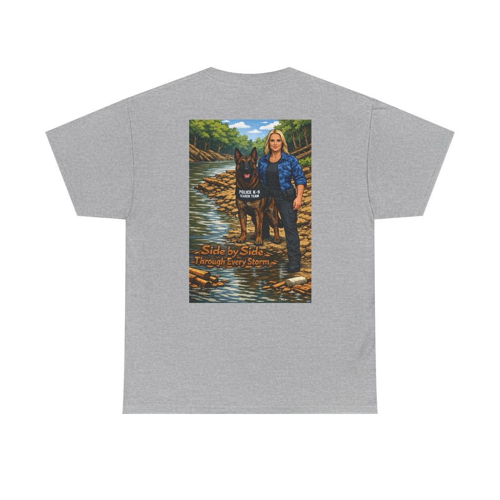 Police K9 Partner T-Shirt — "Side by Side Through Every Storm" Memorial Tee
