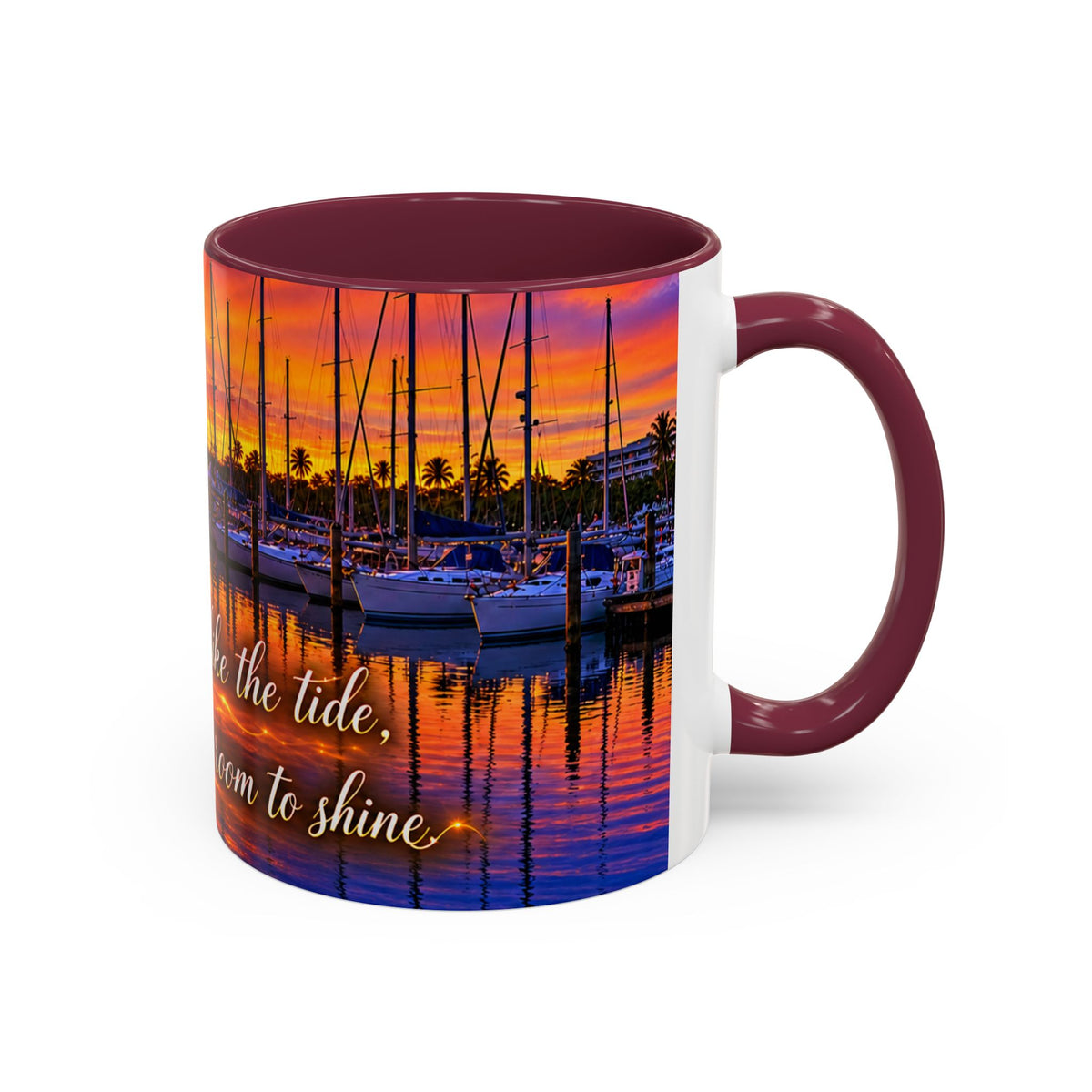 “Inspirational coffee cup” Sunset Marina Mug