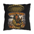 Bravery From Above Military Paratrooper K-9 Outdoor Pillow