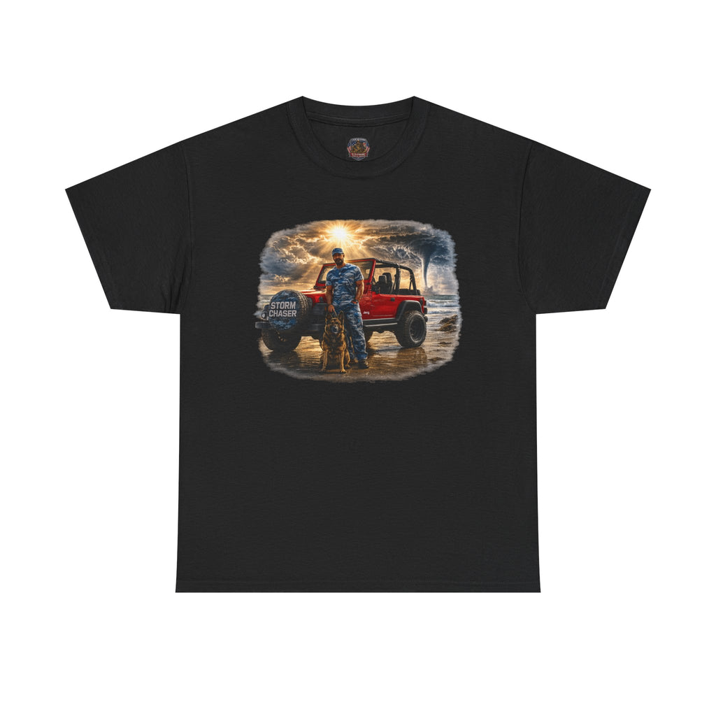 Storm Chaser Sunset T-Shirt — Off-Road Camping Adventure Graphic Tee