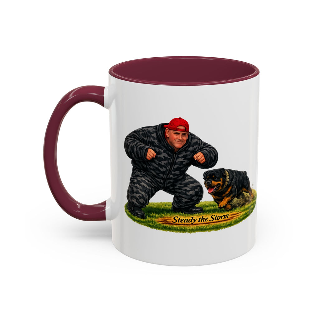 Steady the Storm Rottweiler & Handler Coffee Mug — Dog Lover Gift (11oz/15oz)