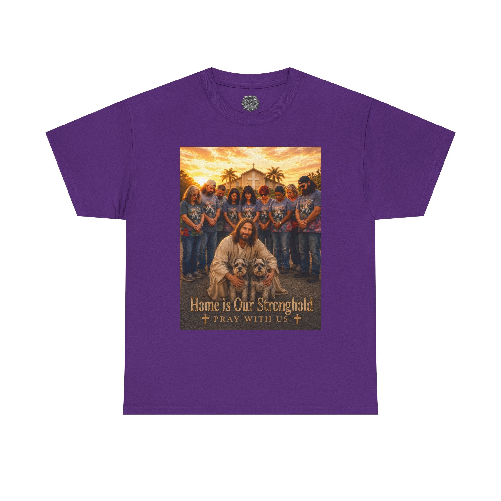 Faith Tee — "Home is Our Stronghold" Christian Graphic T‑Shirt