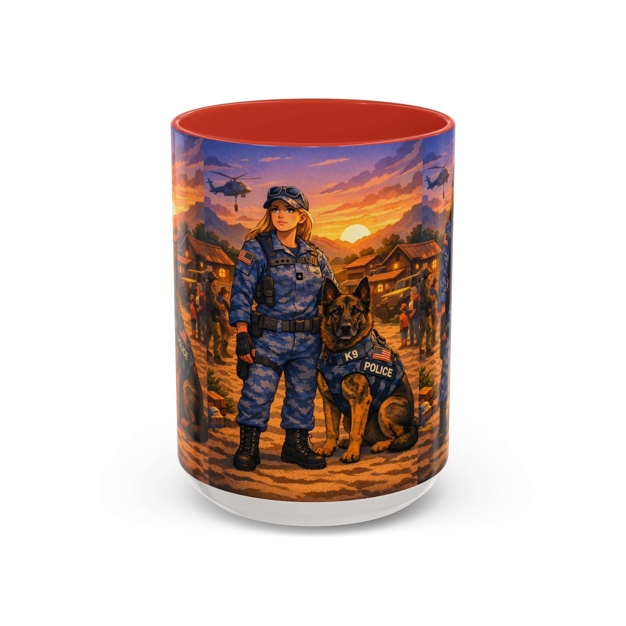 Police K9 Handler Coffee Mug — Tribute Accent Ceramic Mug (11/15oz)