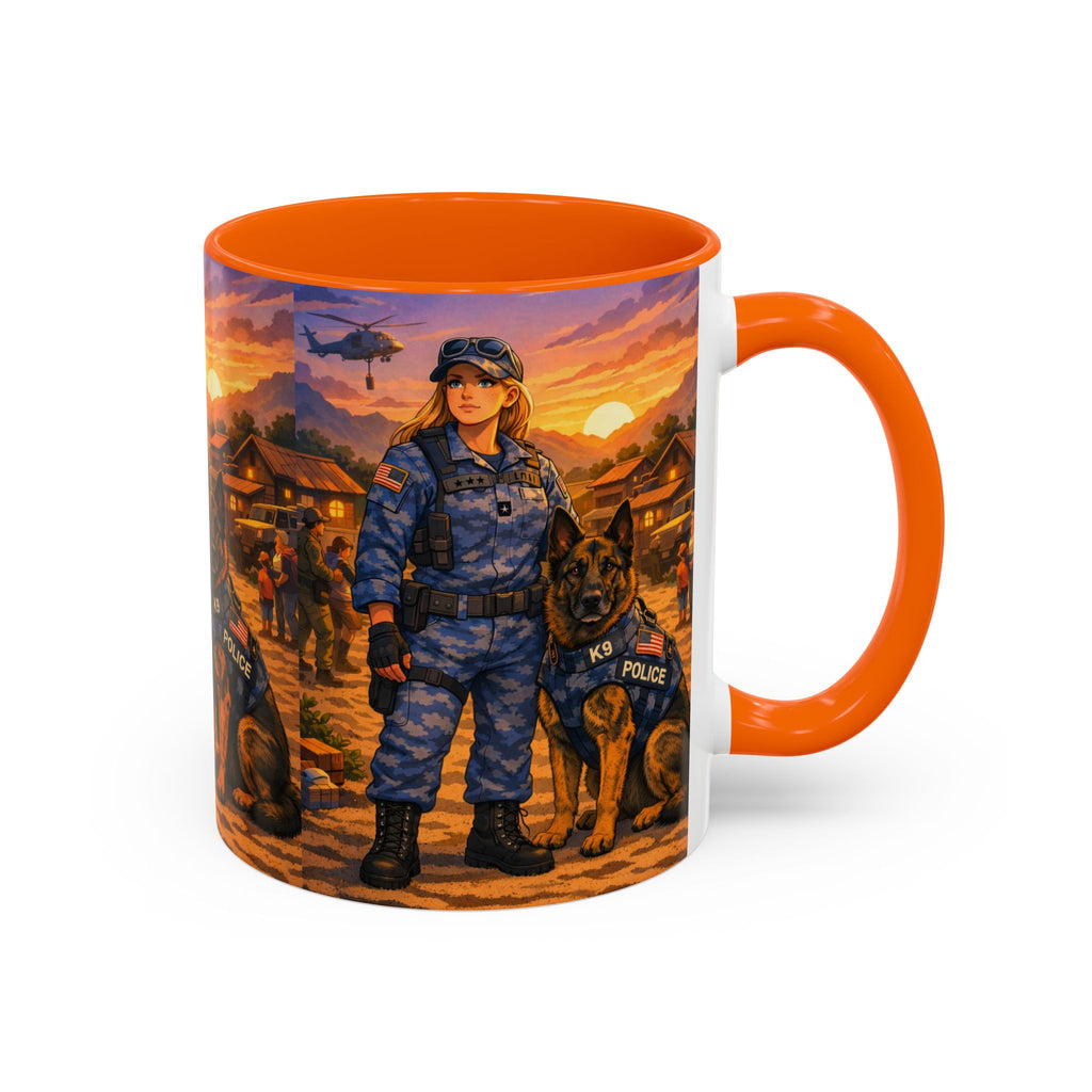 Police K9 Handler Coffee Mug — Tribute Accent Ceramic Mug (11/15oz)