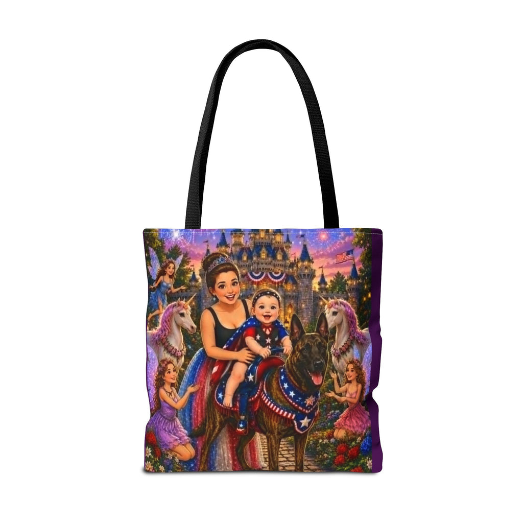 Patriotic Fairy Tale Tote — Mom & Baby Castle Print