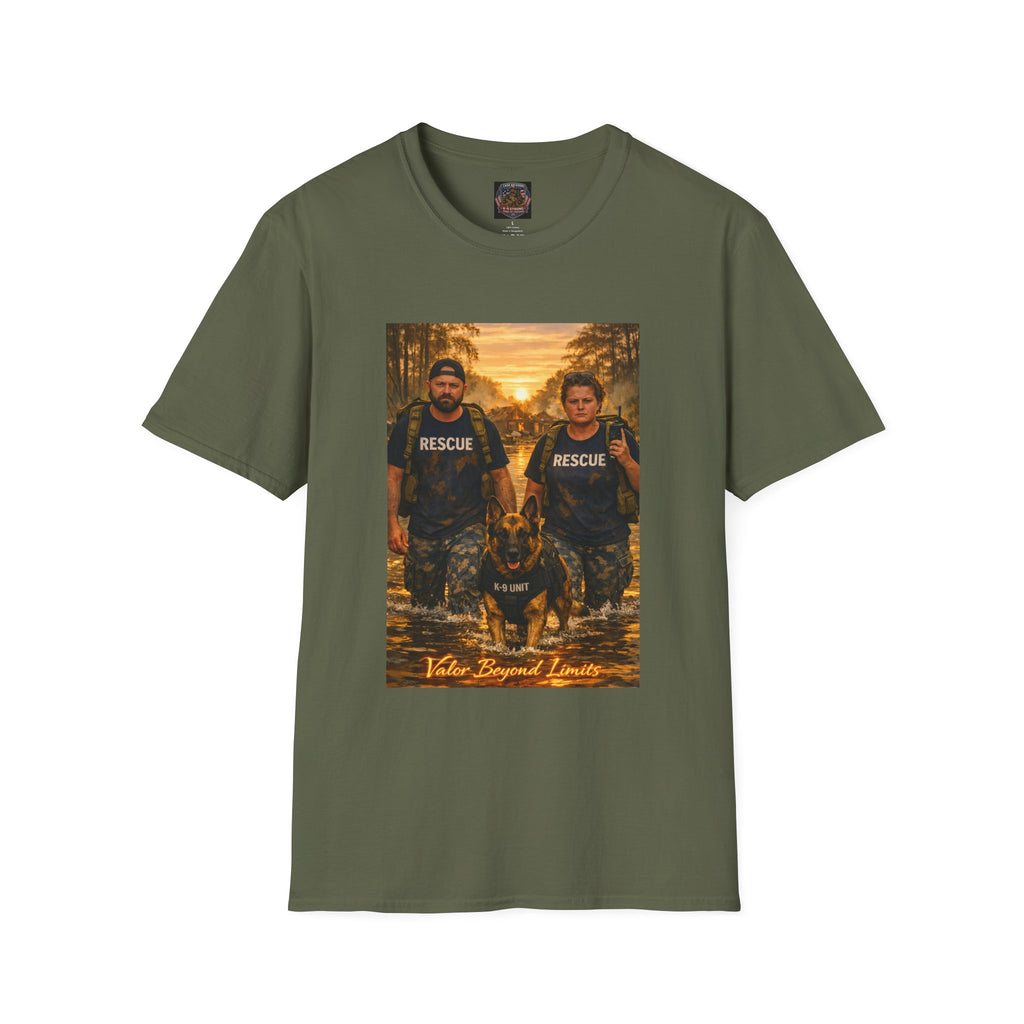 Rescue K-9 Team T-Shirt — Firefighter Search & Rescue Tribute