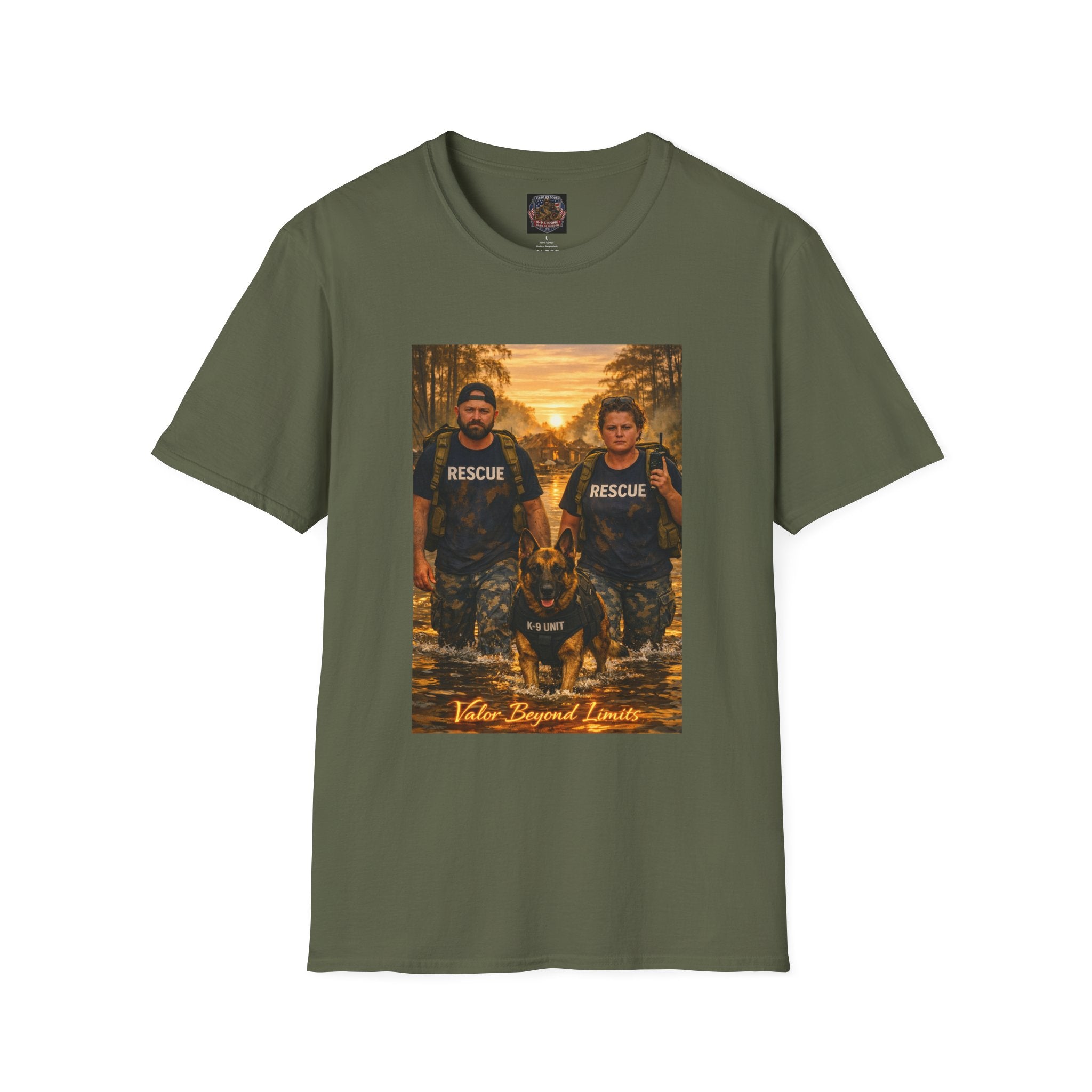 Rescue K-9 Team T-Shirt — Firefighter Search & Rescue Tribute