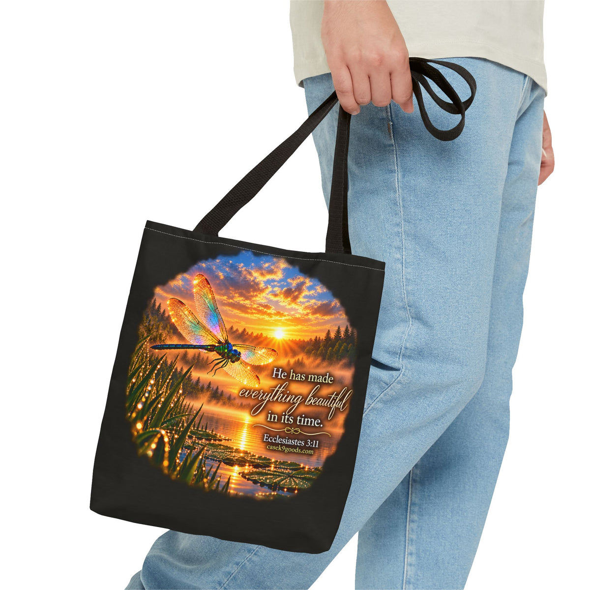 He Has Made Everything Beautiful Tote Bag – Inspirational Nature Sunset Design