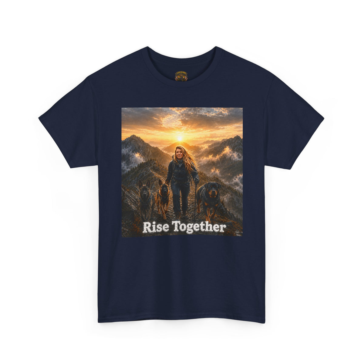 Rise Together Tee — Inspirational Mountain Warrior Graphic T-Shirt