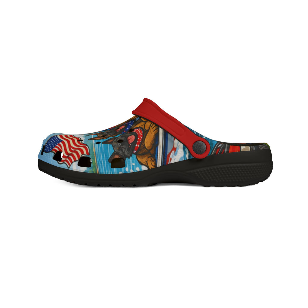 Patriotic Dutch Shepherd EVA Clogs — Comfortable Slip-On Rubber Shoes