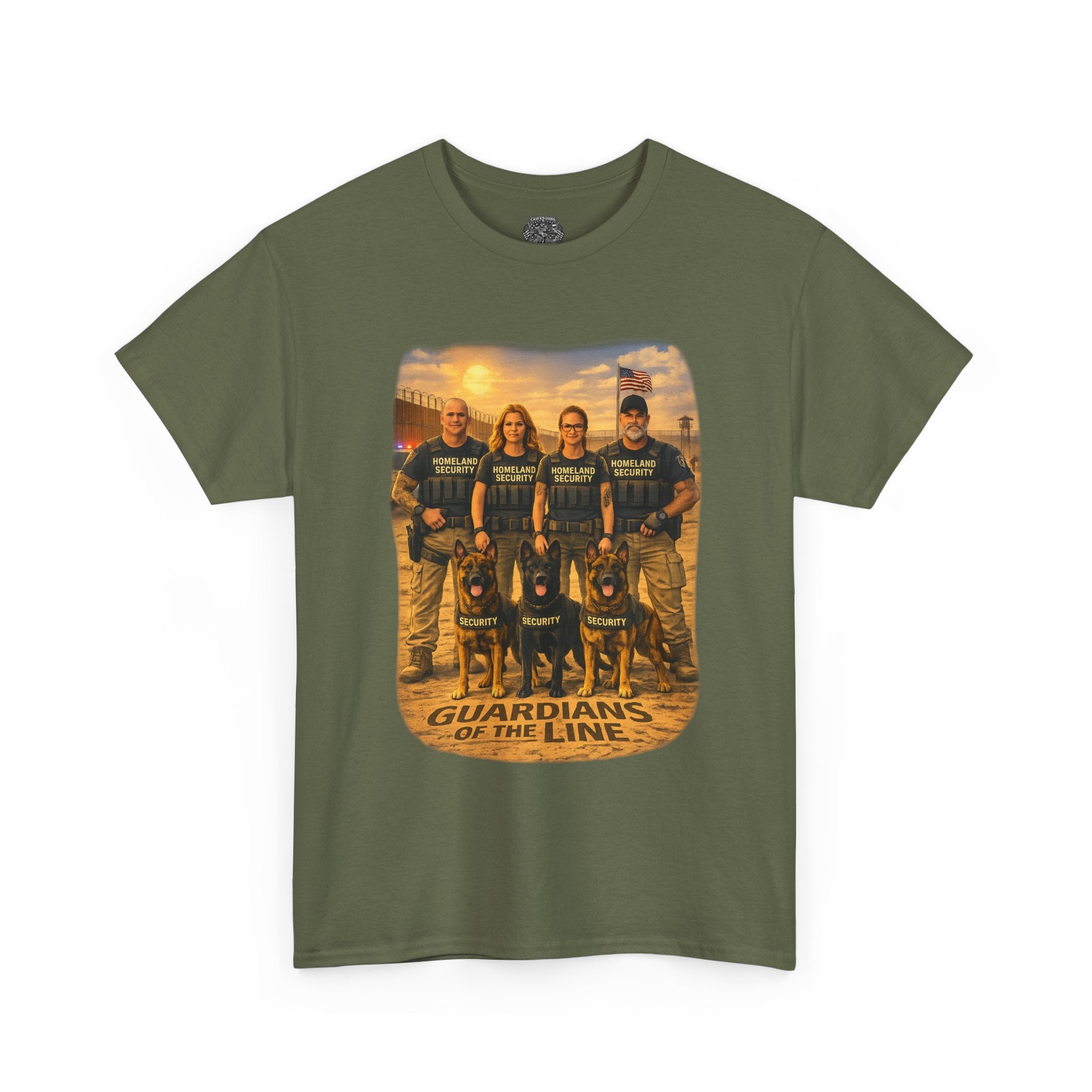 Guardians of the Line Tee – Vintage Military Tribute Graphic T-Shirt