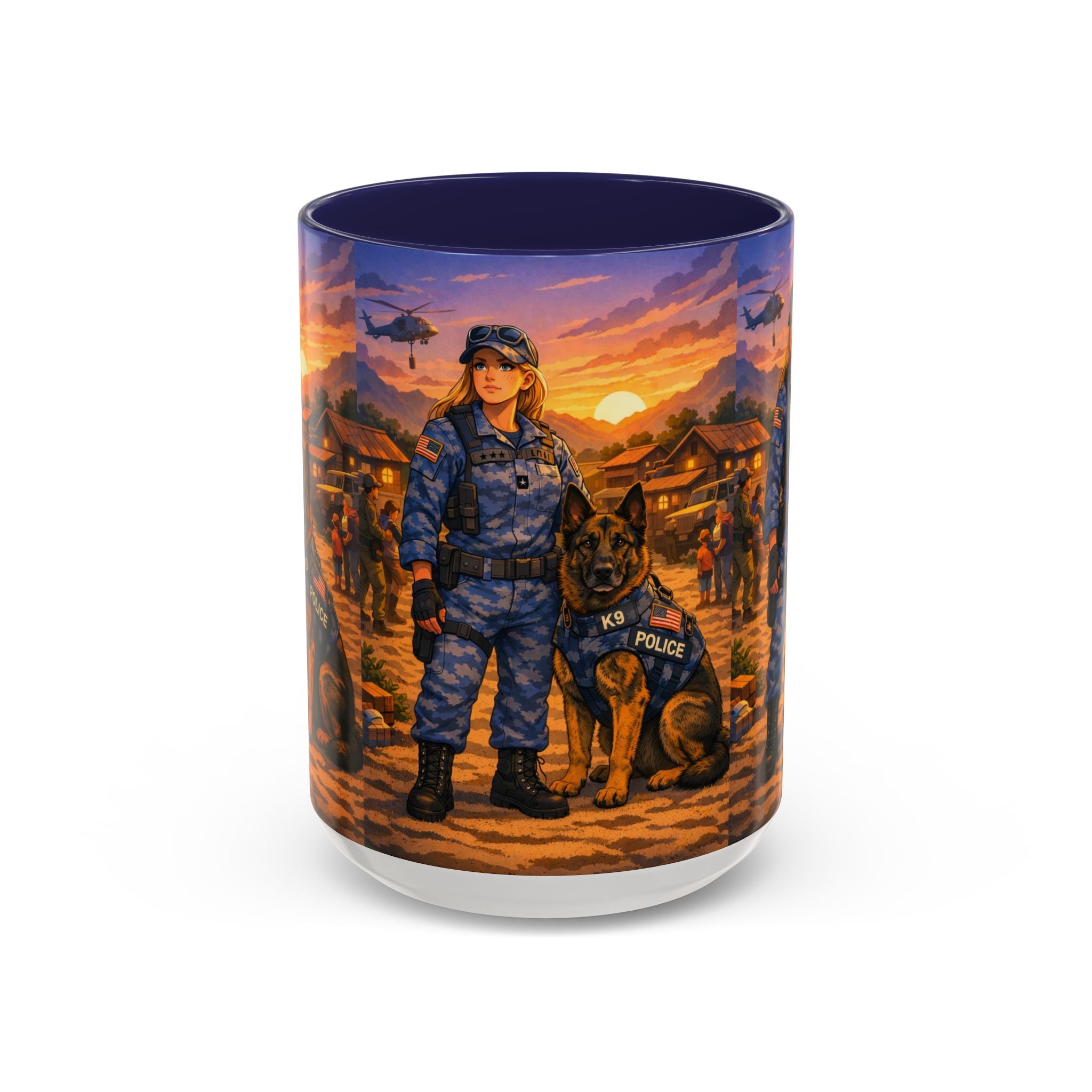 Police K9 Handler Coffee Mug — Tribute Accent Ceramic Mug (11/15oz)