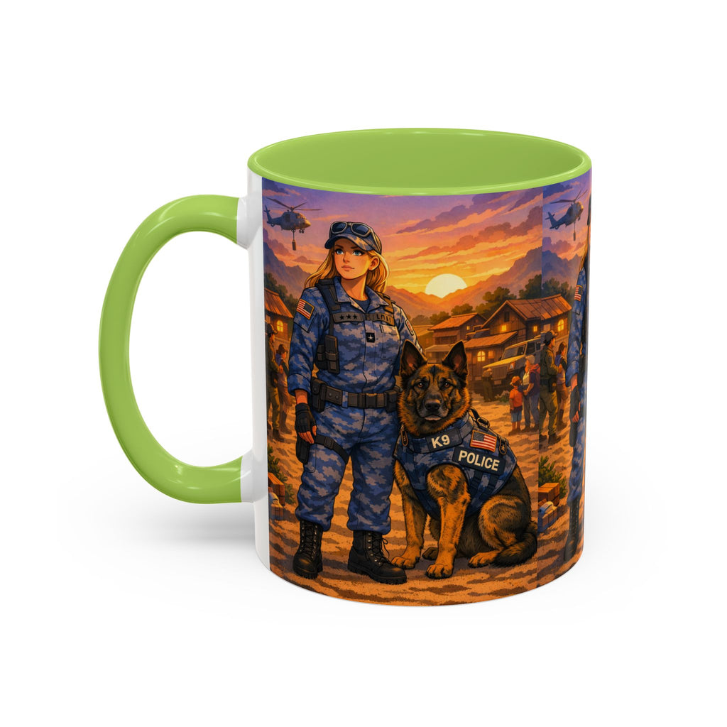 Police K9 Unit Coffee Mug — Female Officer & K9 Tribute (11/15oz)