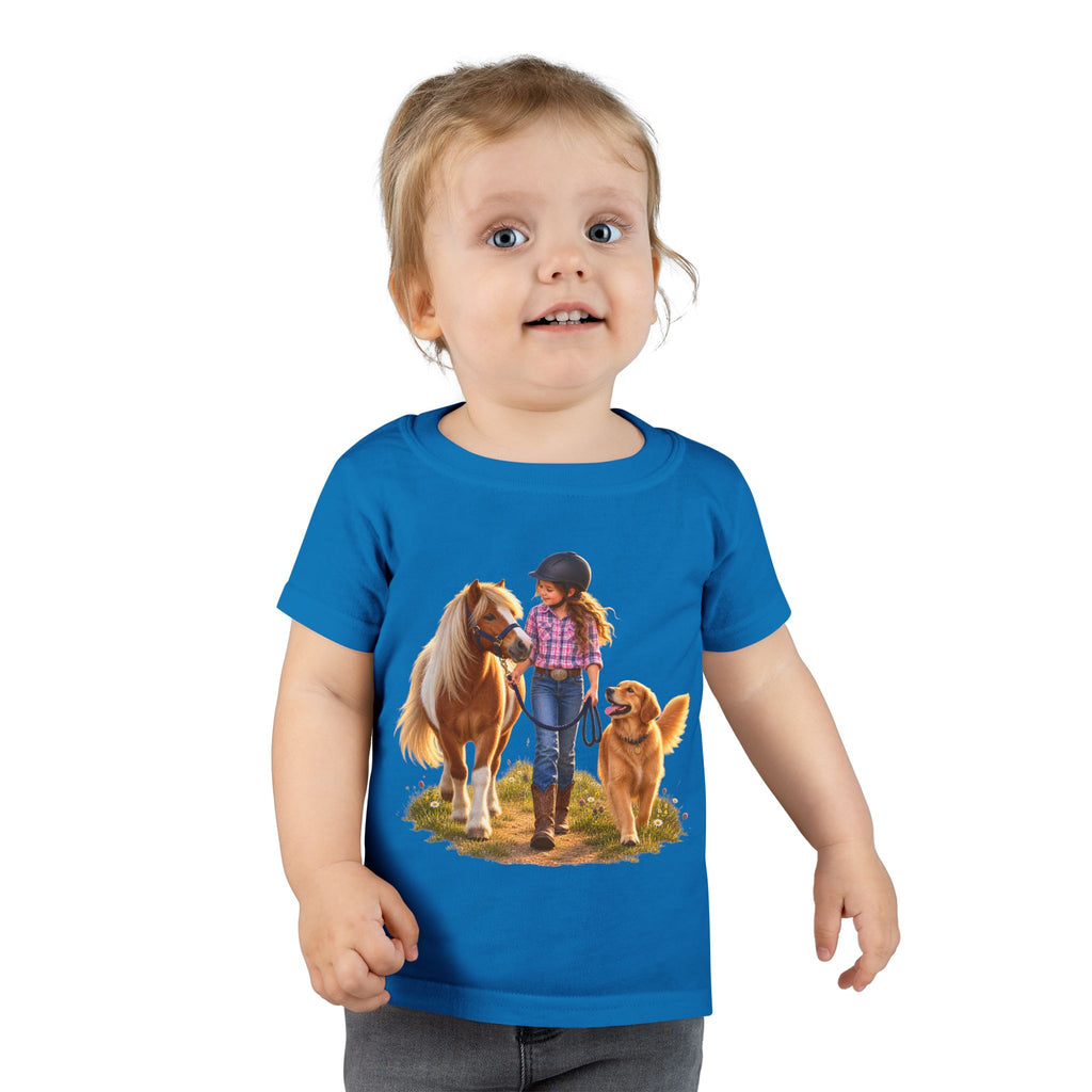 Toddler Horse & Dog Tee — Little Rider Graphic T-Shirt