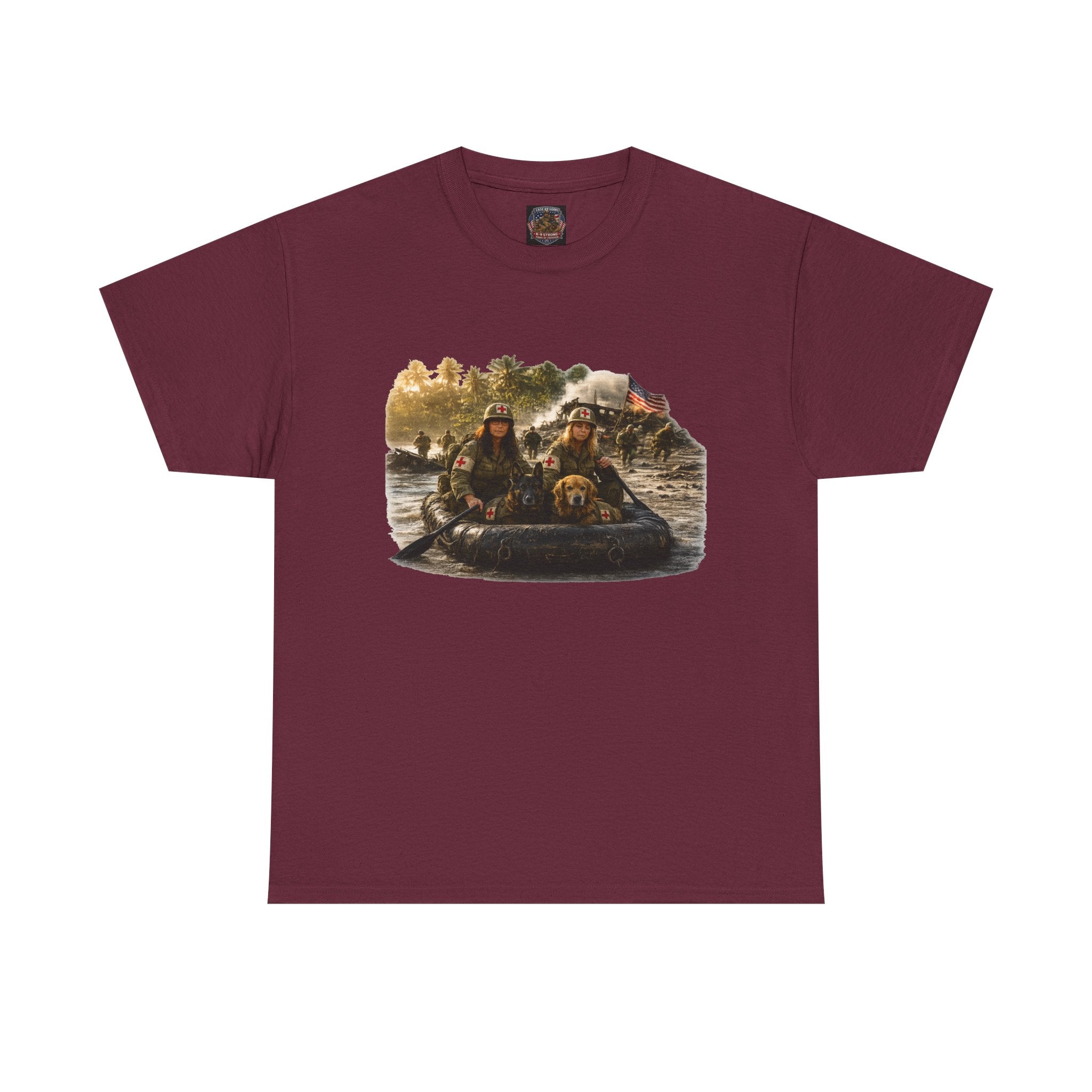 Military Rescue Women Crew T‑Shirt — War Time Medic Rescue Graphic Tee