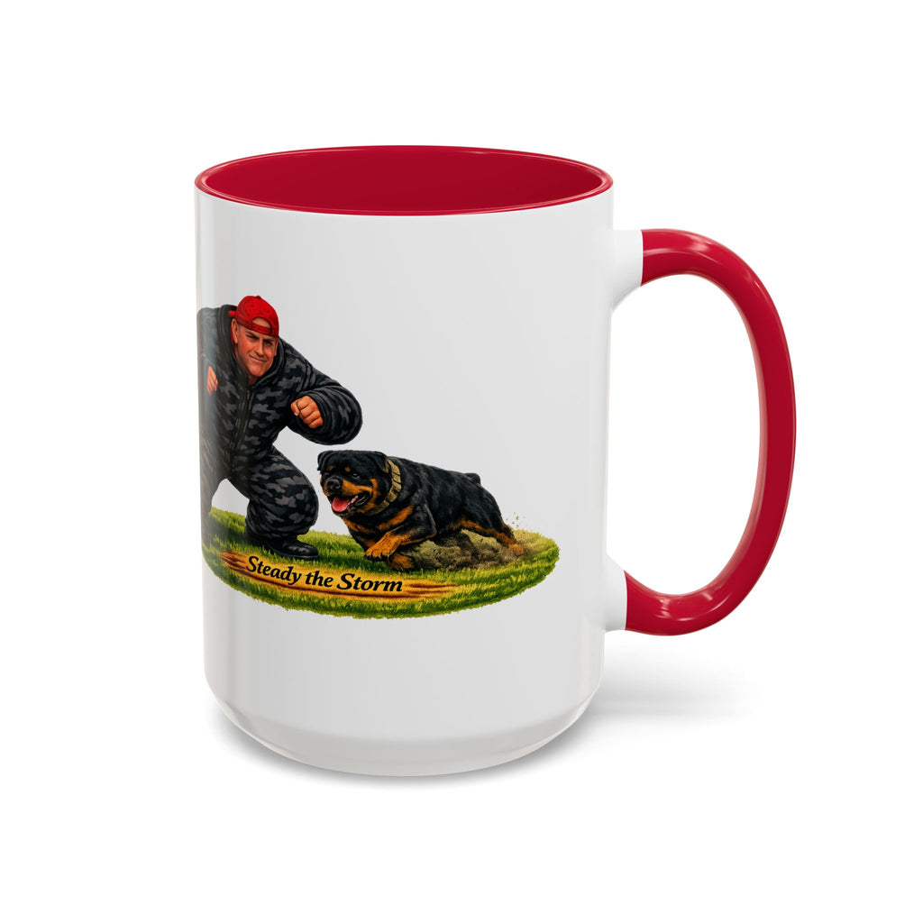 Steady the Storm Rottweiler & Handler Coffee Mug — Dog Lover Gift (11oz/15oz)